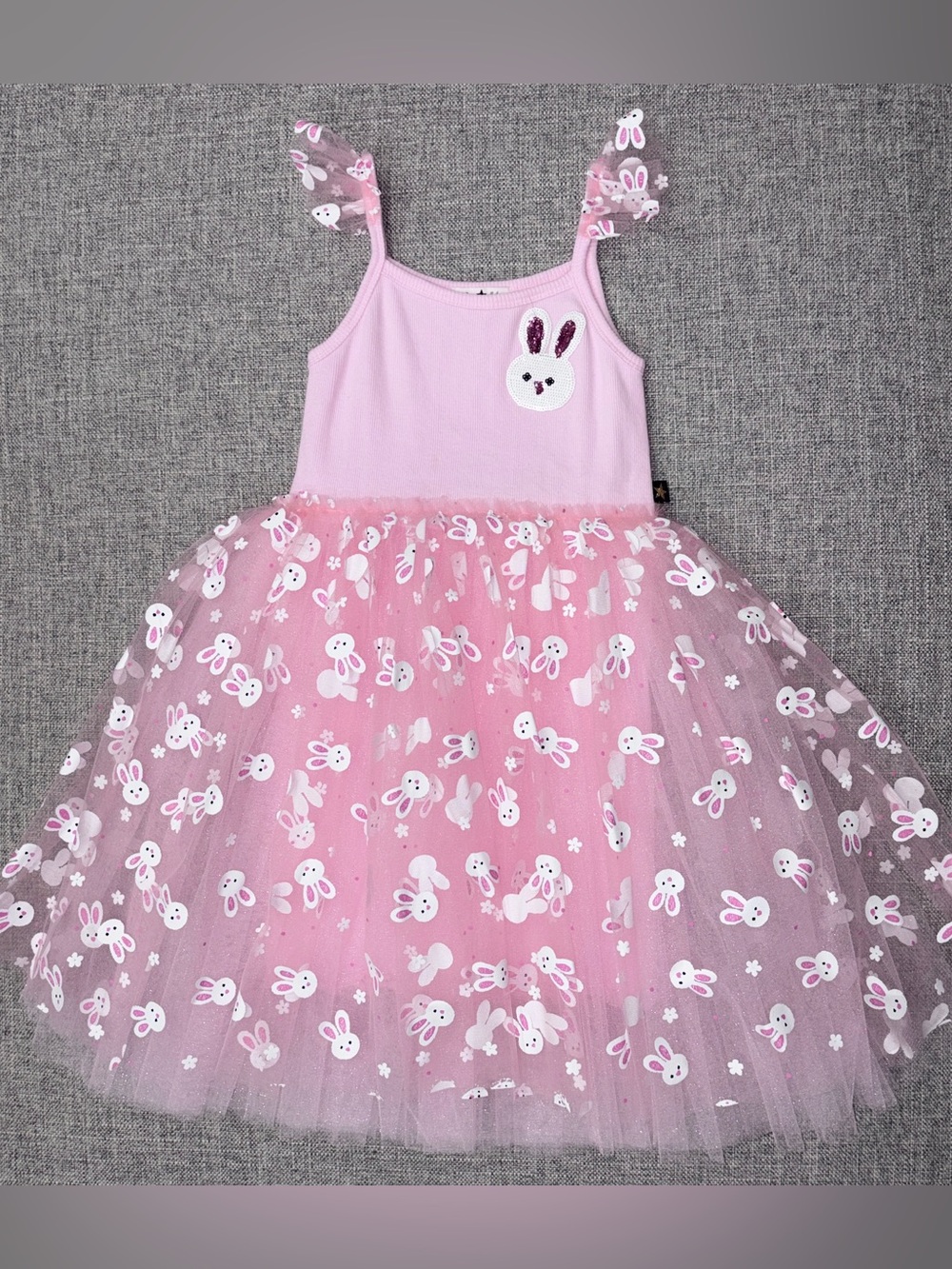 Petite Hailey size 6 Girls Pink Bunny Tulle Party Dress